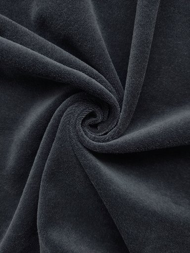 Велюр хлопковый "Темно-серый"