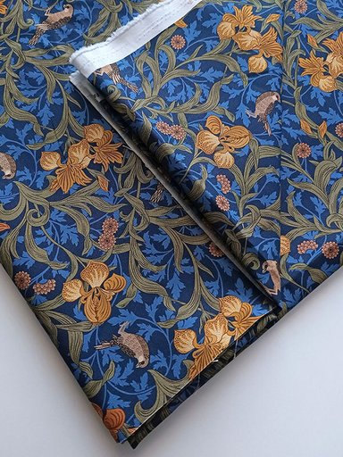 Хлопок с принтом "Птицы на ветках"