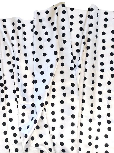 Атлас "Белый в черный горошек"