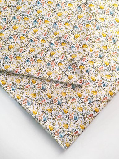 Хлопок с принтом "Птенцы"