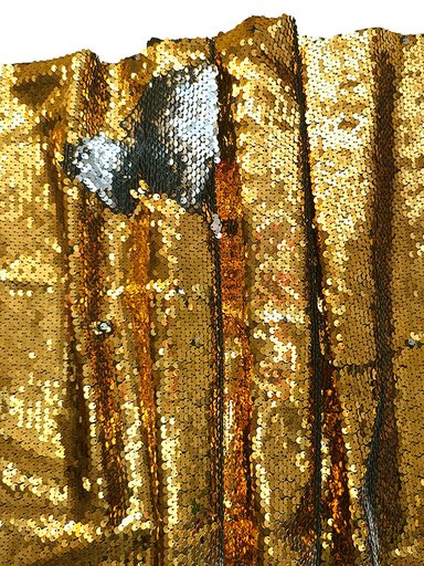 Пайетки глянцевый "Желтое золото на серебре"