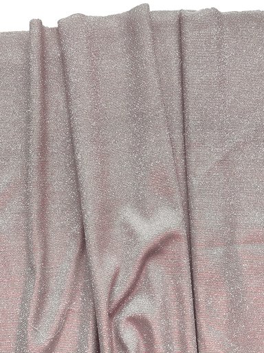 Трикотаж c люрексом и глиттером "Пудра"