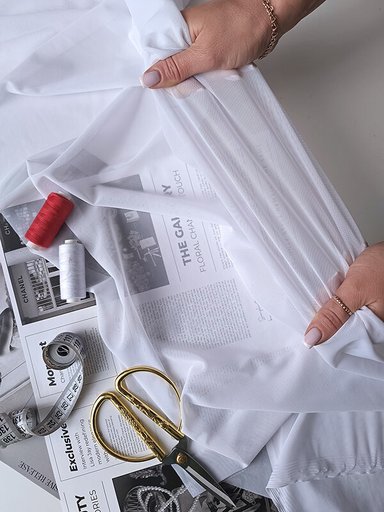 Стрейч- сетка ПЛОТНАЯ "Белый"